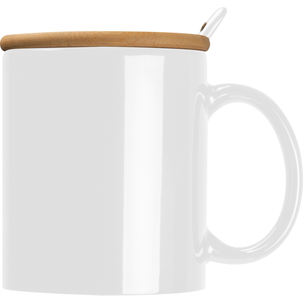 Reklamowy kubek z łyżeczką 300 ml