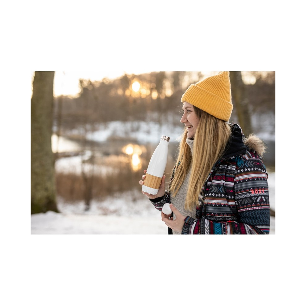 Kubek termiczny 500 ml z bambusowym elementem