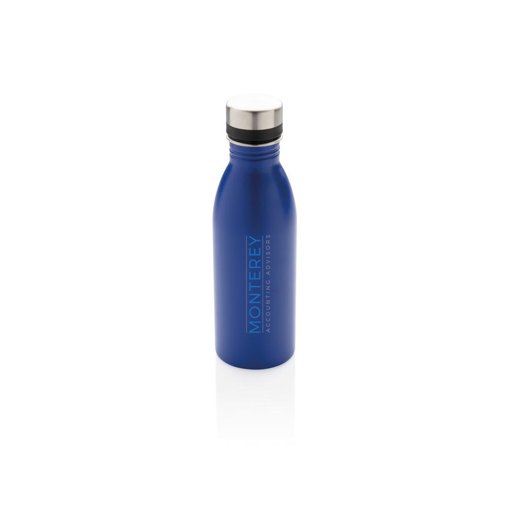 Bidon metalowy 500 ml Deluxe, niebieski