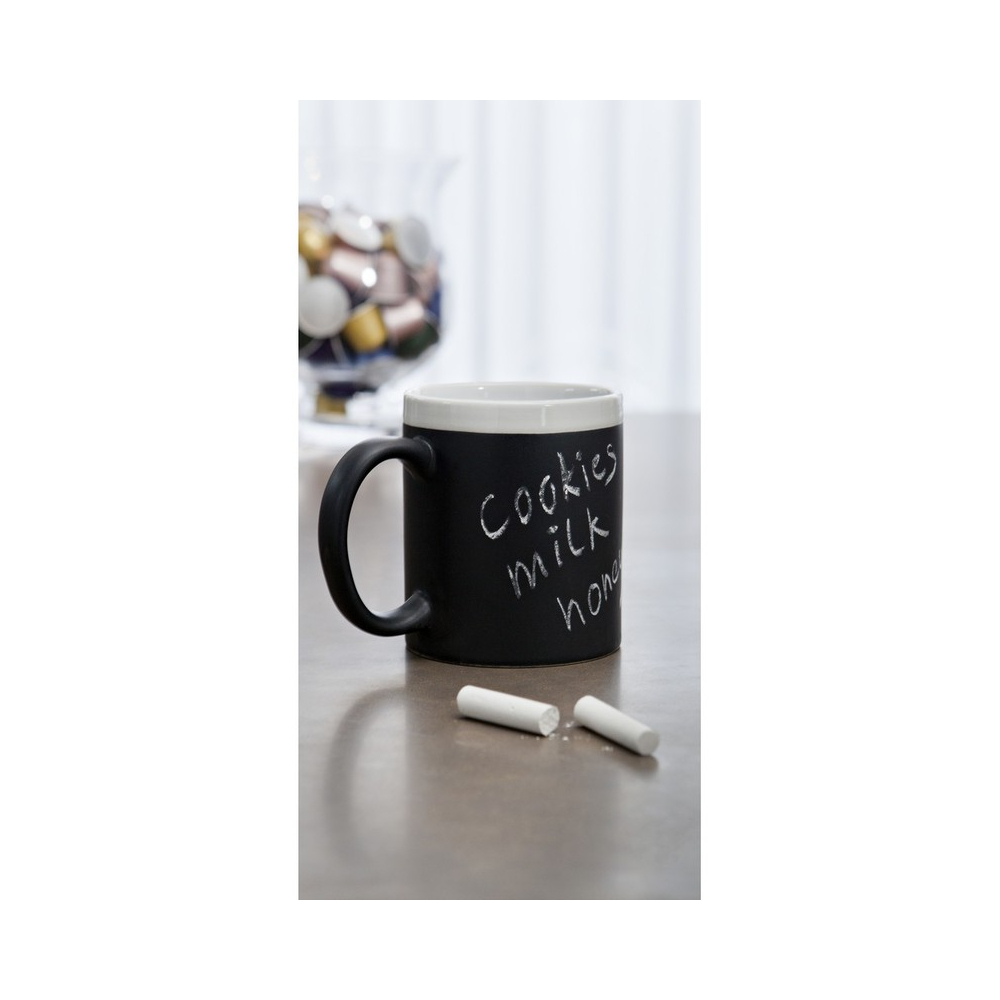 Kubek ceramiczny do rysowania 300 ml, kreda